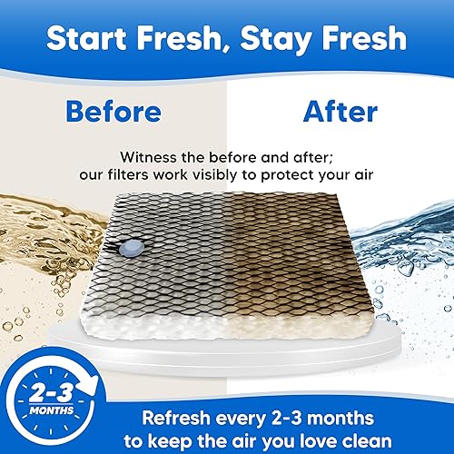 Miniatura 4 de Upstart Battery Paquete de 6 filtros de repuesto para humidificador Bionaire BCM740B, compatible con filtro humidificador Bionaire BWF100 HWF100