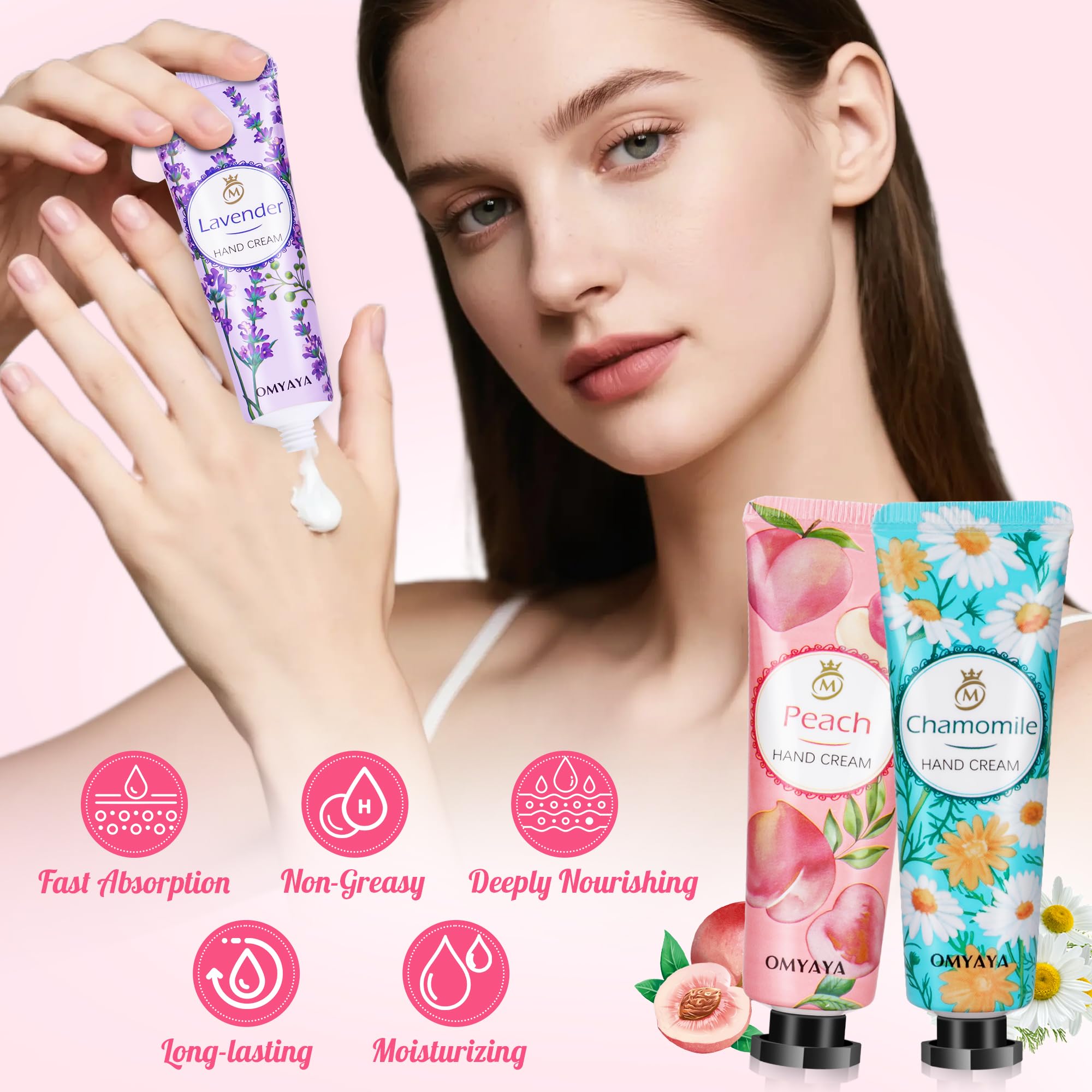 Crema Mani Set, 80Pcs Mini Crema Mani Regali Natale Donna Set, Crema Nutriente per le Mani per Donna e Uomo, Ripara &Non Unge, Idee Regalo Compleanno,Natale ed Valentino Originali