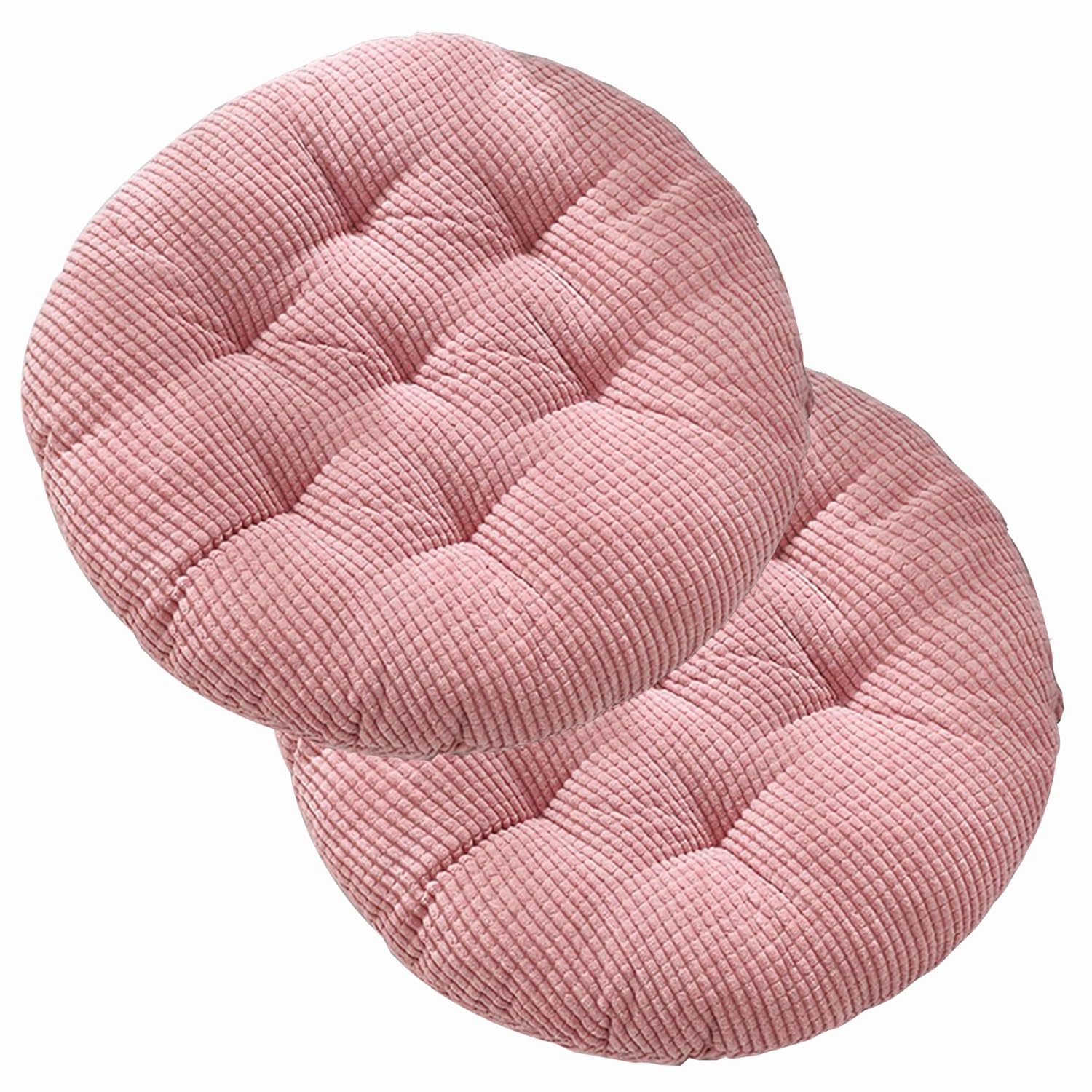 DOGACA Round Stool Seat Cushion 12/16 inch Office Chair Cushion Breathable Desk Chair Cushion, Japanese Pad for Tatami for Indoor Dining Room and Kitchen Chairs(3,2pcs:50cm/20in)