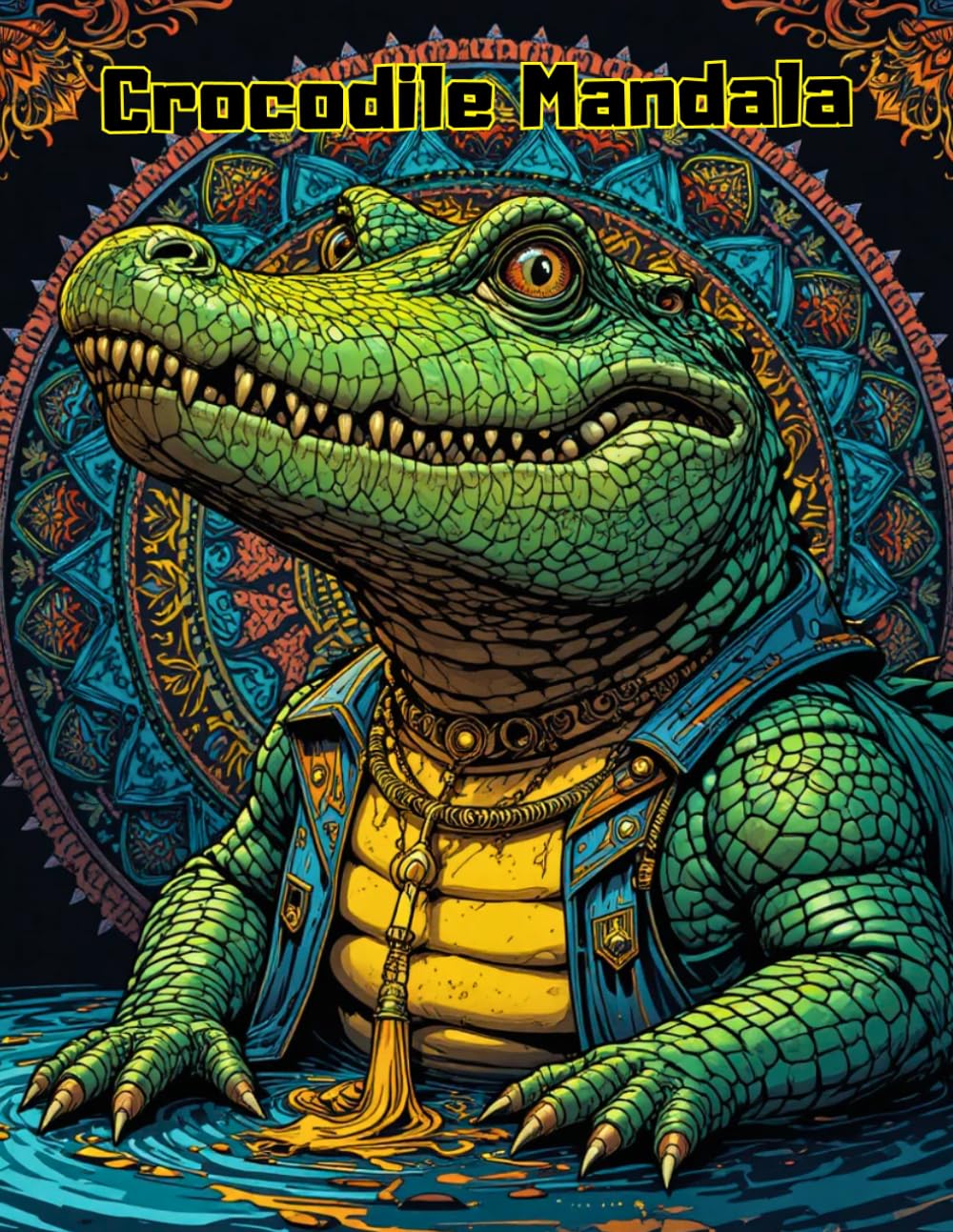 Zen Crocodile Coloring Book: 50 Mandala Style Reptile Illustrations for Adult Relaxation