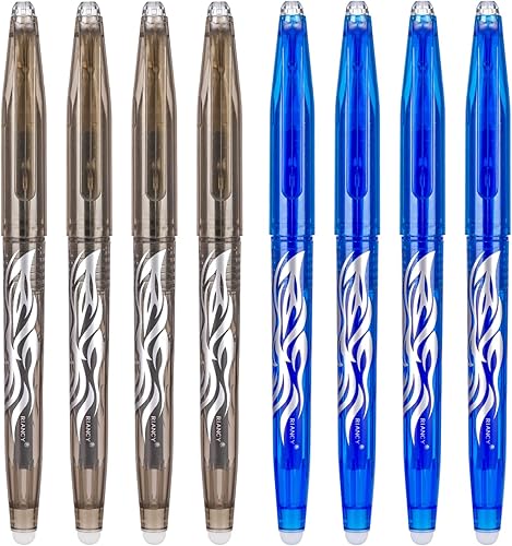 Bolígrafos borrables, bolígrafos de tinta de gel borrables, bolígrafos de tinta de punta fina de 0.028 in, bolígrafos de bola rodante con borrador,