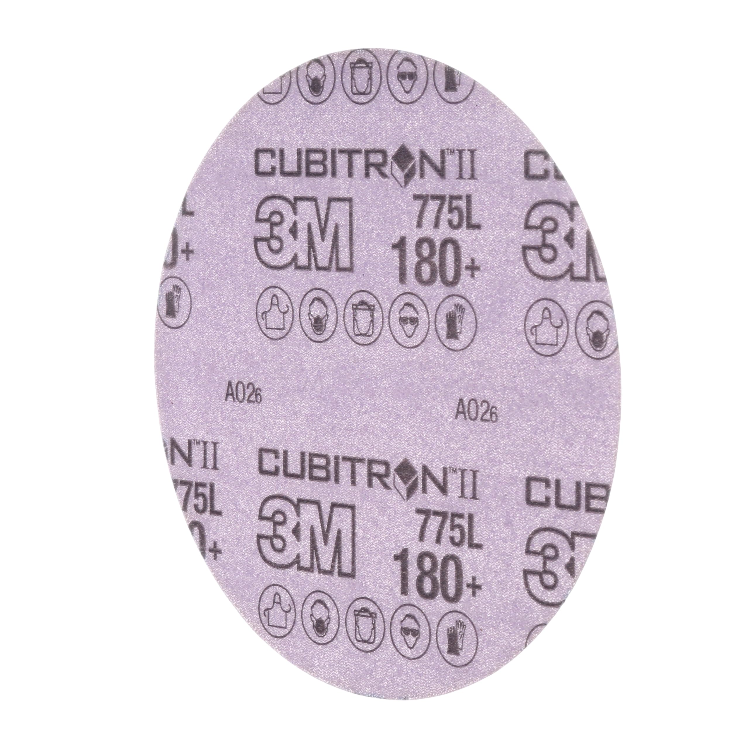 3M Cubitron II Hookit Disco de Film 775L, 76 mm, Sin Agujeros | 180+ 50 discos/caja