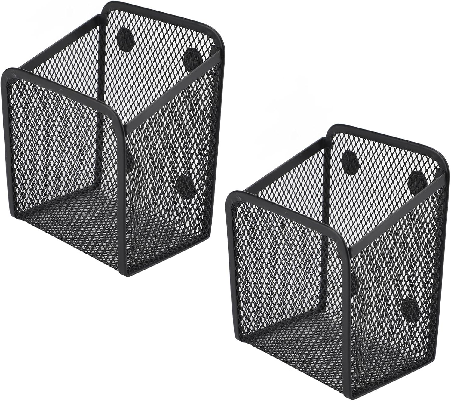 Magnetic Pen Holder Metal Mesh Four Heavy Duty Magnets (2 Pack) image 3