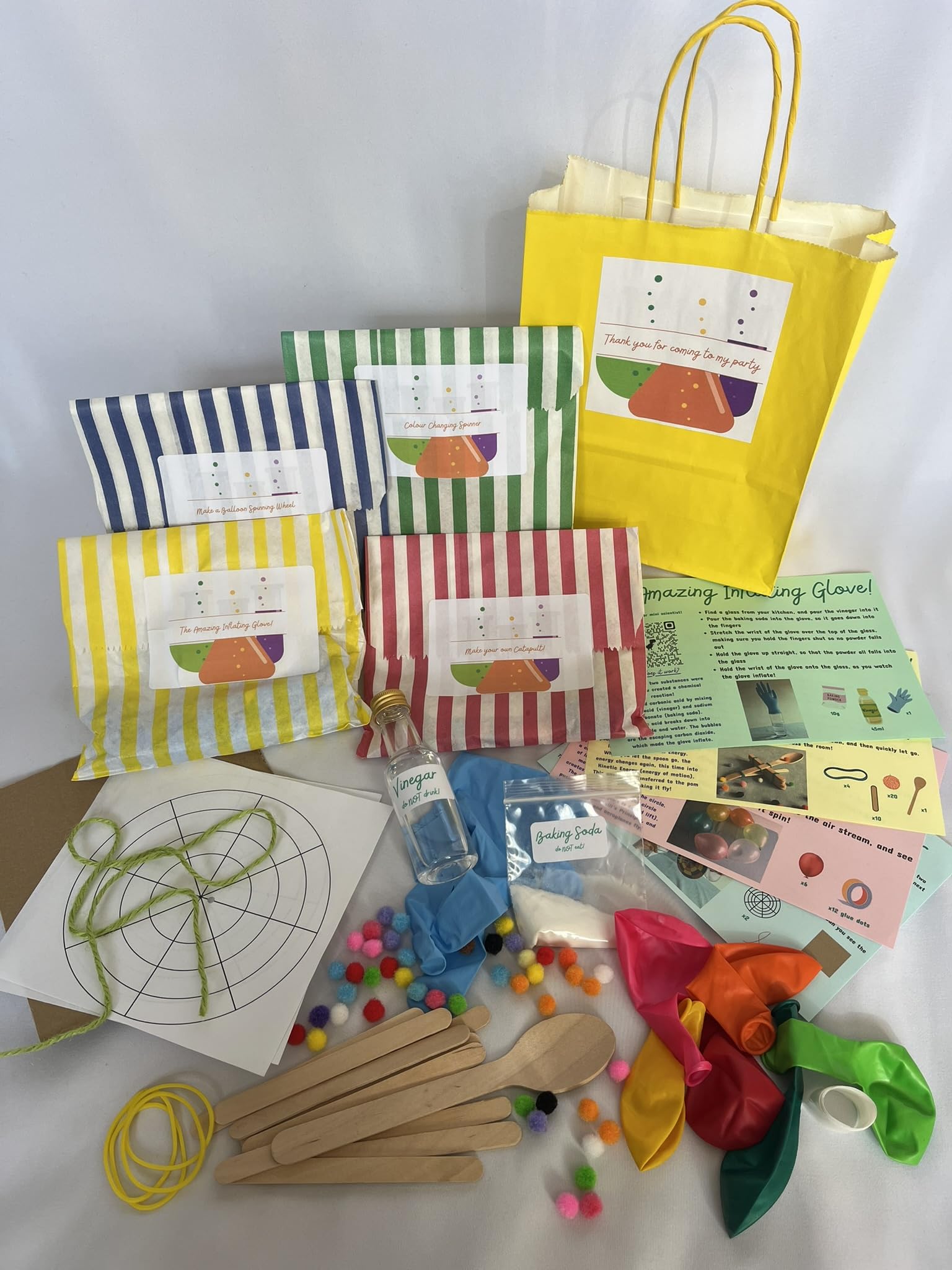 Personalised Experiment Science Party Bags: Fun STEM Making Activity Kit, Eco Friendly Favours, Filled Thank You Gift, Kids Goody Birthday