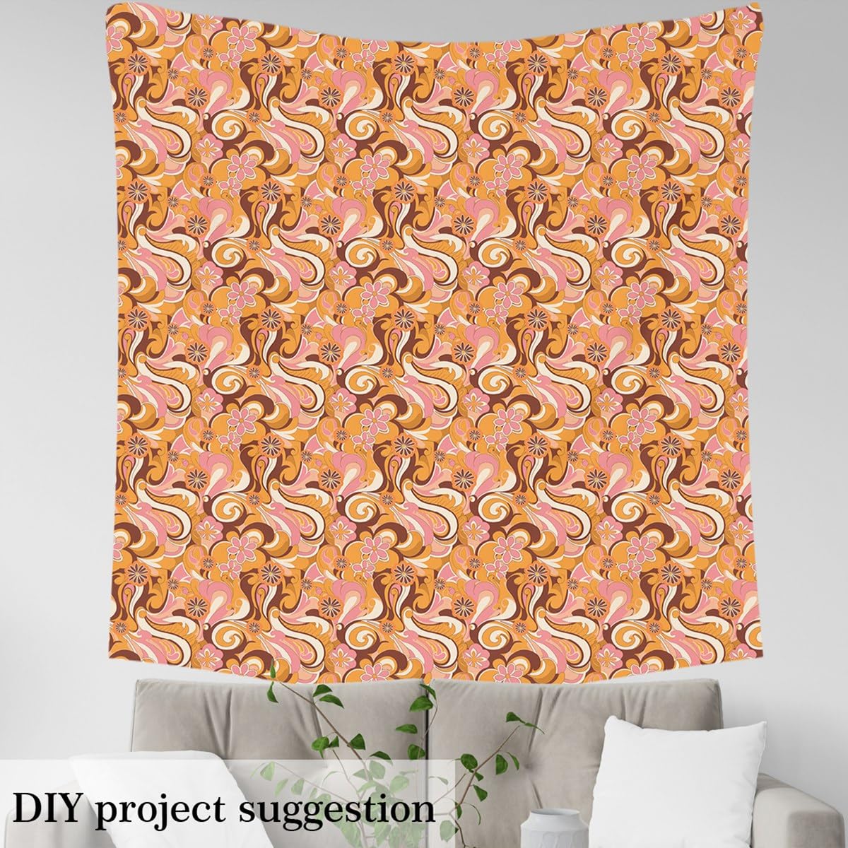 Amazon.com: Retro Hippie Flower Fabric By The Yard - 60s 70s