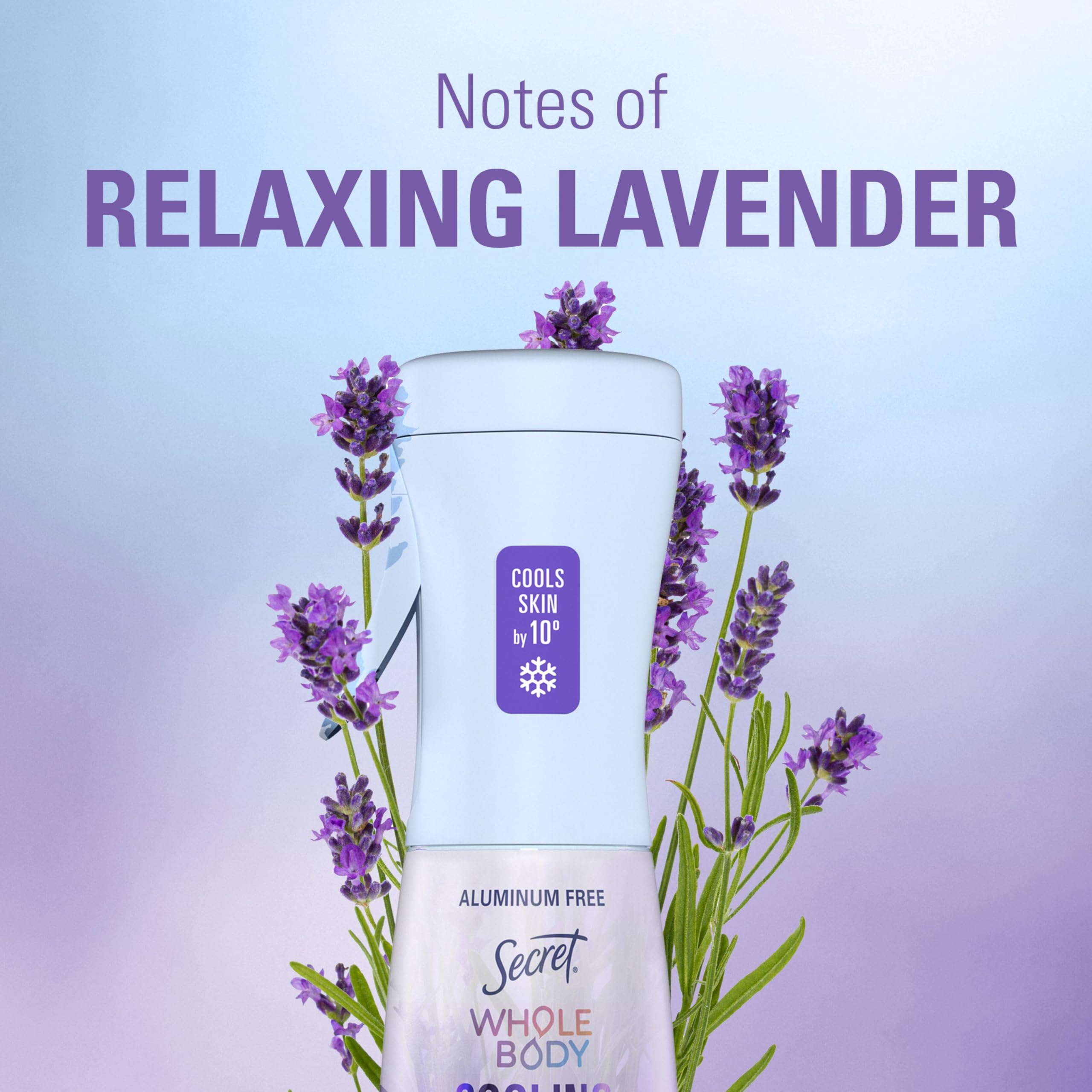 Secret Whole Body Cooling Deodorant Mist, Relaxing Lavender, Aluminum Free, 153 mL - 4