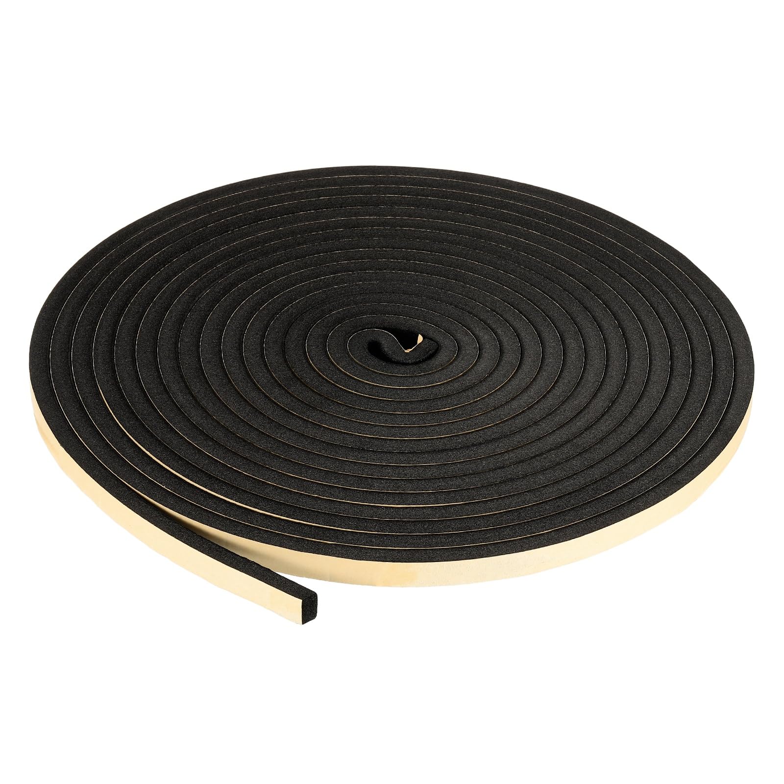 PATIKIL Foam Insulation Tape, 15mm W x 10mm t x 10 Meter Self Adhesive Weather Stripping Door Seal Strip for Door Window Air Conditioning, Black