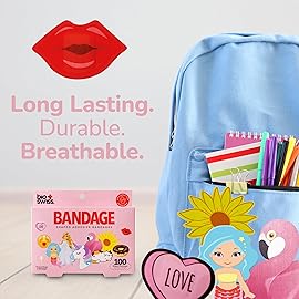 BioSwiss Bandages, Assorted Animal, Fun and Food Shaped Self Adhesive Bandage, Latex Free, Sterile Wound Care, 100 Count