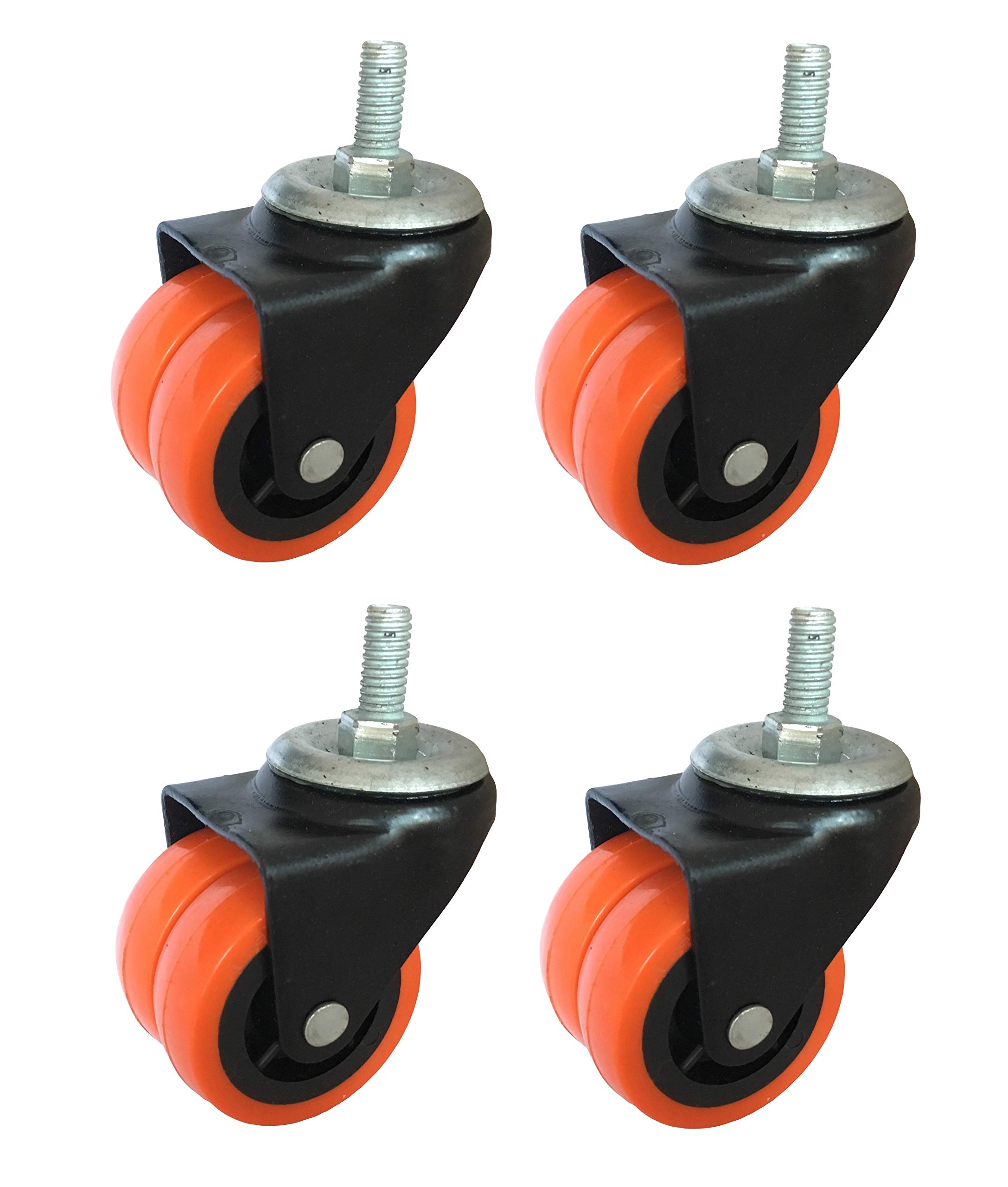 IMPODA PU Castor Thread Type/600 kg Load Capacity/360 Degree Rotating Swivel 4 x Double Wheel (Black, 50 mm) (B07Z3XFTXR) Amazon Price History, Amazon Price Tracker