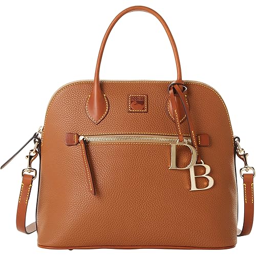 Dooney & Bourke Satchel Bags for Women, Pebble Grain Leather Domed Satchel Handbag with Optional Crossbody Bag Strap