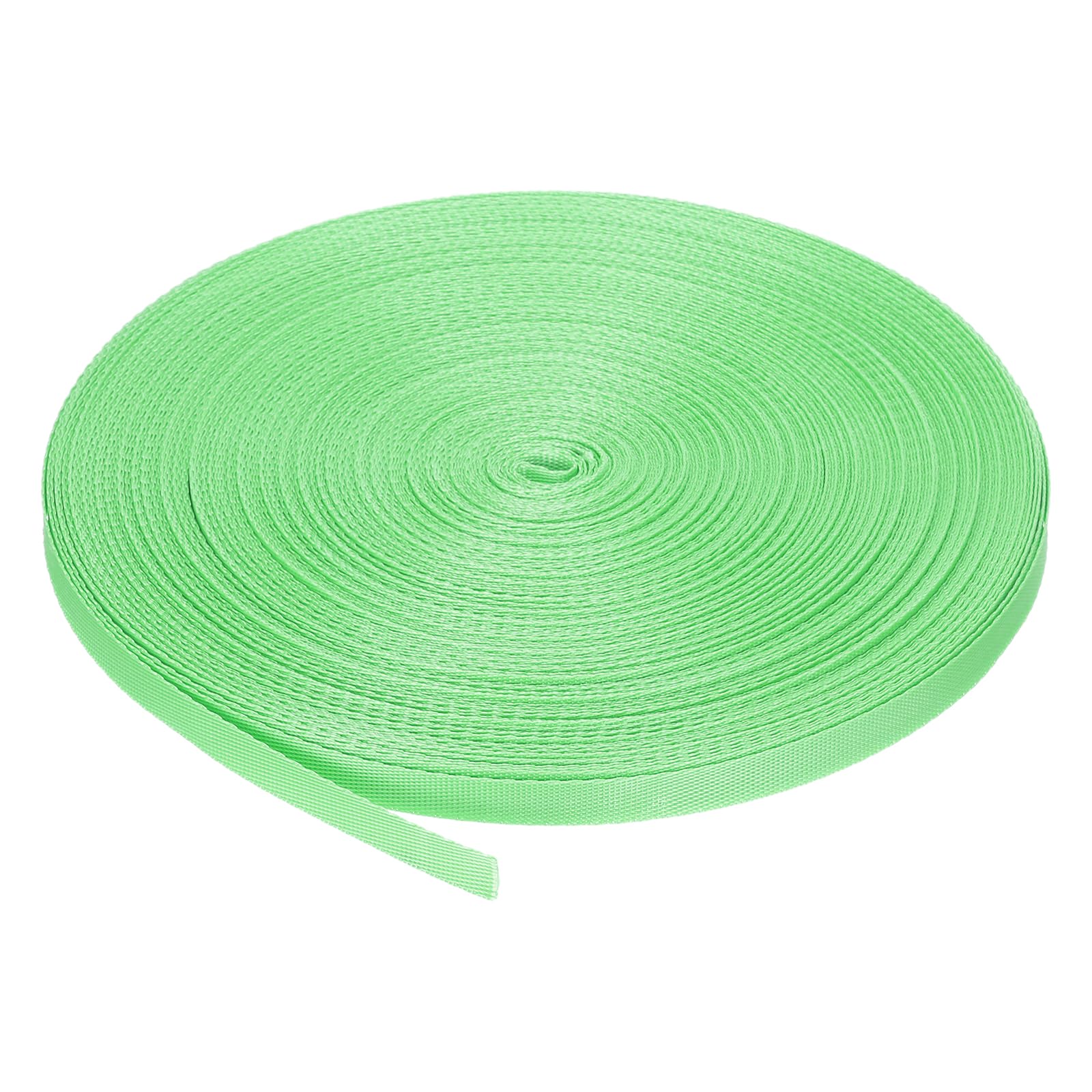 MECCANIXITY Nylon Webbing Strap Flat 3/8 Inch 50 Yards Fresh Green for Outdoor DIY Gear Repair, Backpack, Luggage-Rack, Crafts
