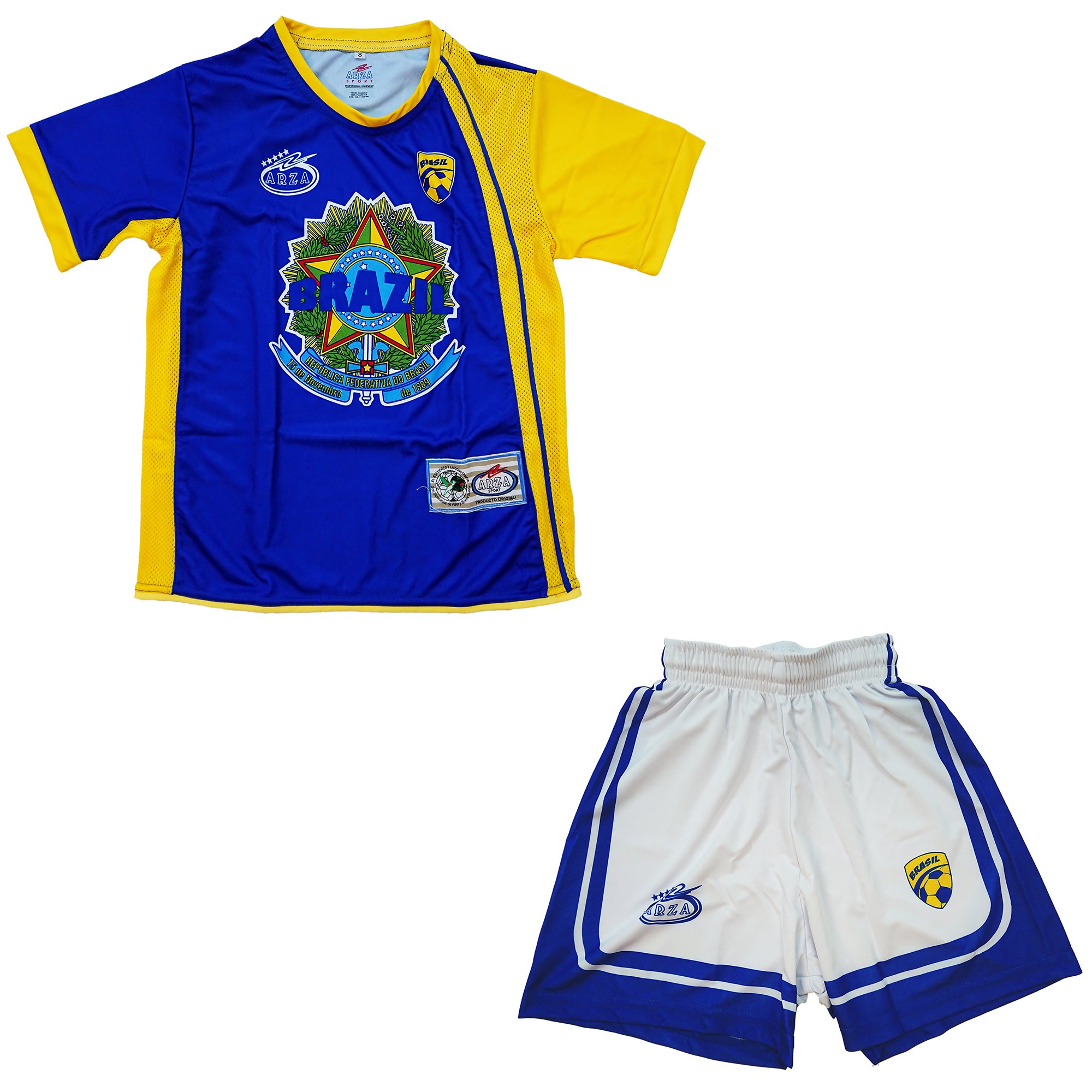 Brasil Away Arza Youth Soccer Uniform (14)
