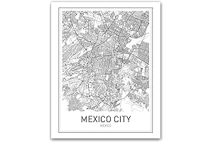 Mexico City Map Wall Art: A Touch of Mexican Charm for Your Home Décor