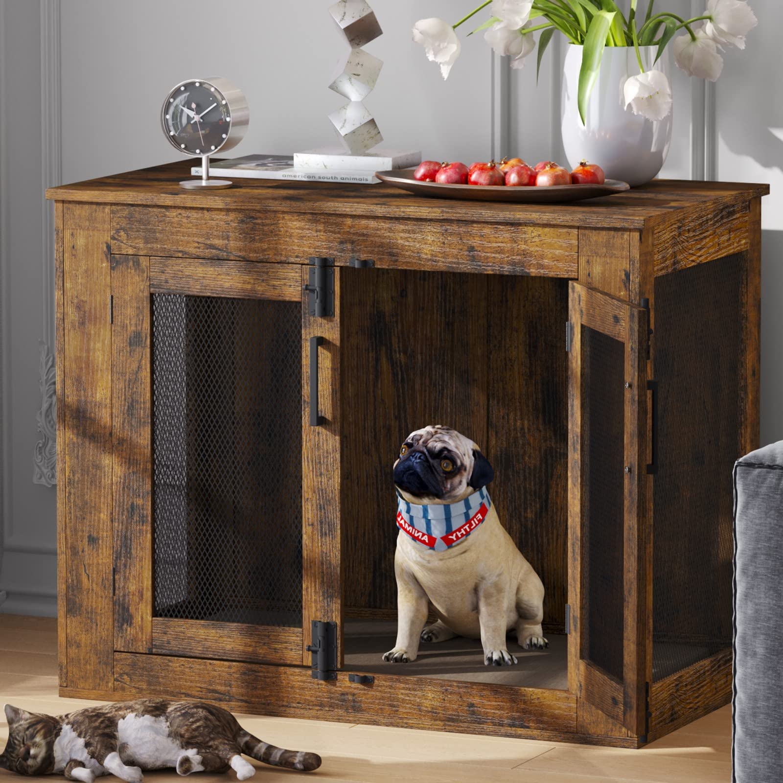 Crate Furniture Small Dog Crate Size Square Dog Kennel, Dog Crate