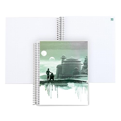 Erin Condren Cuaderno de espiral platino con cuadrícula de puntos de 7 x 9 pulgadas, acuarelas Tatooine de Star Wars. 160 páginas de cuadrícula de disponible en Yaxa Guatemala