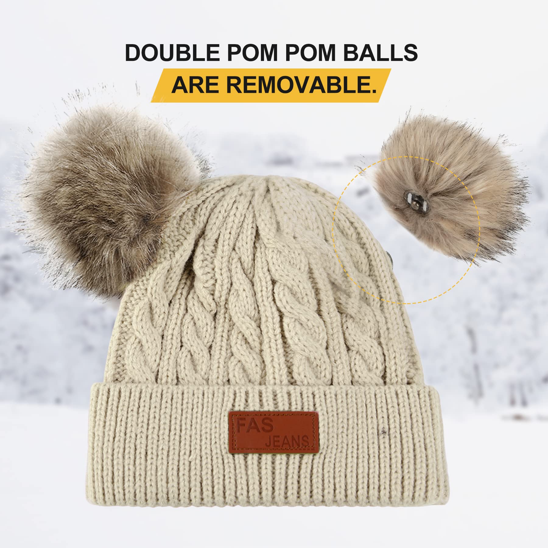 Zando Baby Christmas Hat With Pom Pom Newborn Hats for Boys Soft Knit Beanies for Toddler Girls Slouch Winter Infant Beanie Warm Newborn Hats C Dark Green One Size