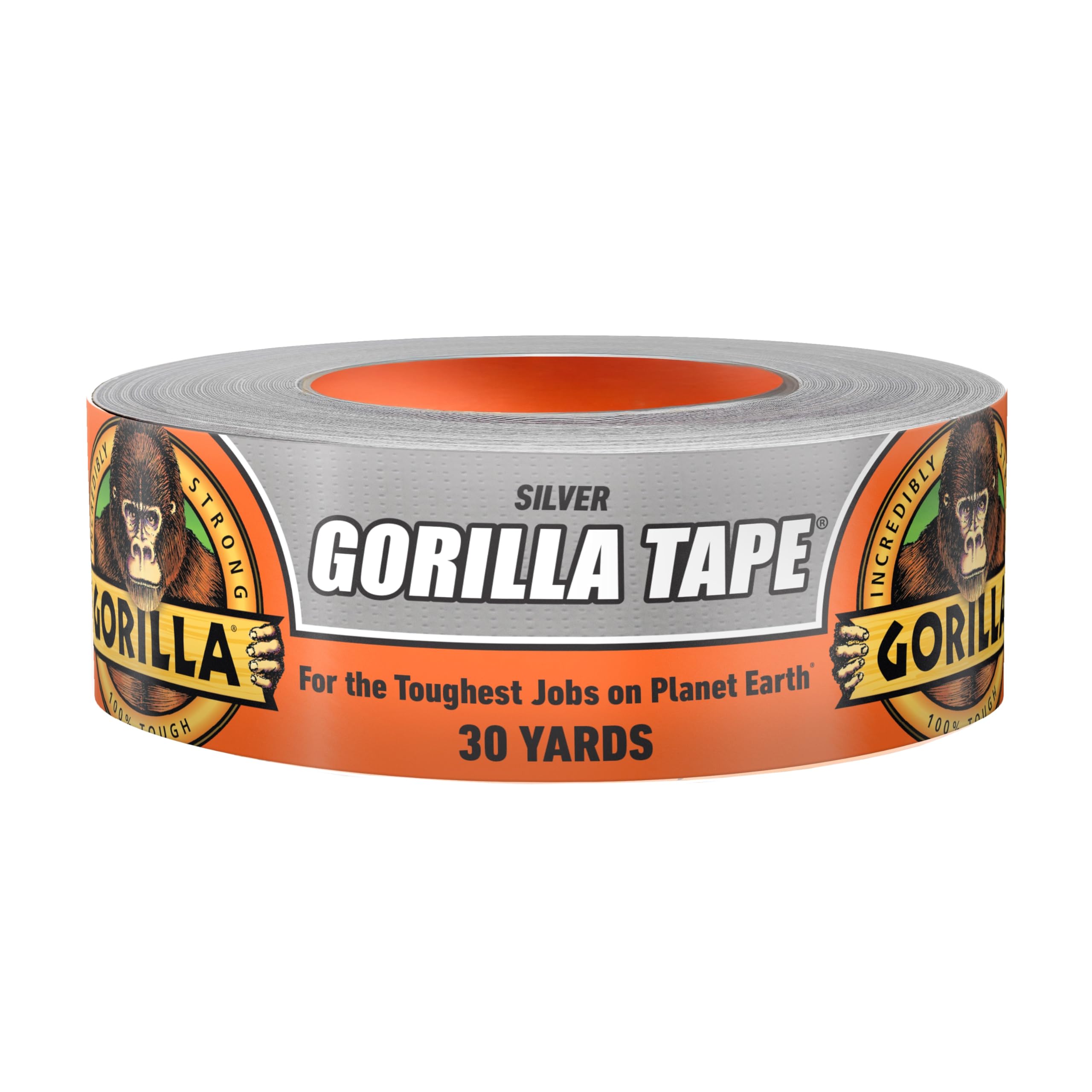 Gorilla Duct Tape, 1.88 In. x 30 Yd, Silver