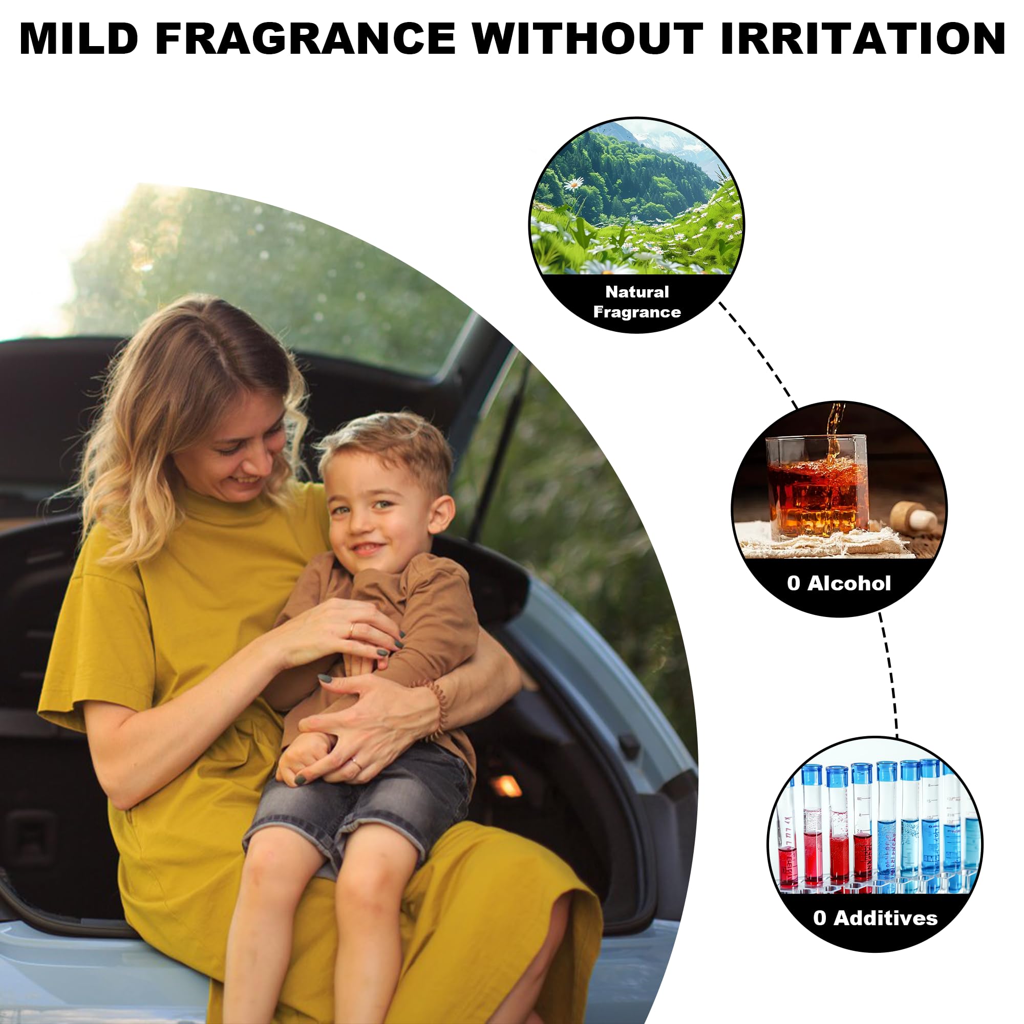 DVQAG Recambio de ambientador inteligente para coche, 8 unidades, aceite esencial, difusor de ambientador de coche, recambio aromatizante para Carro de larga duración (8 colonias)