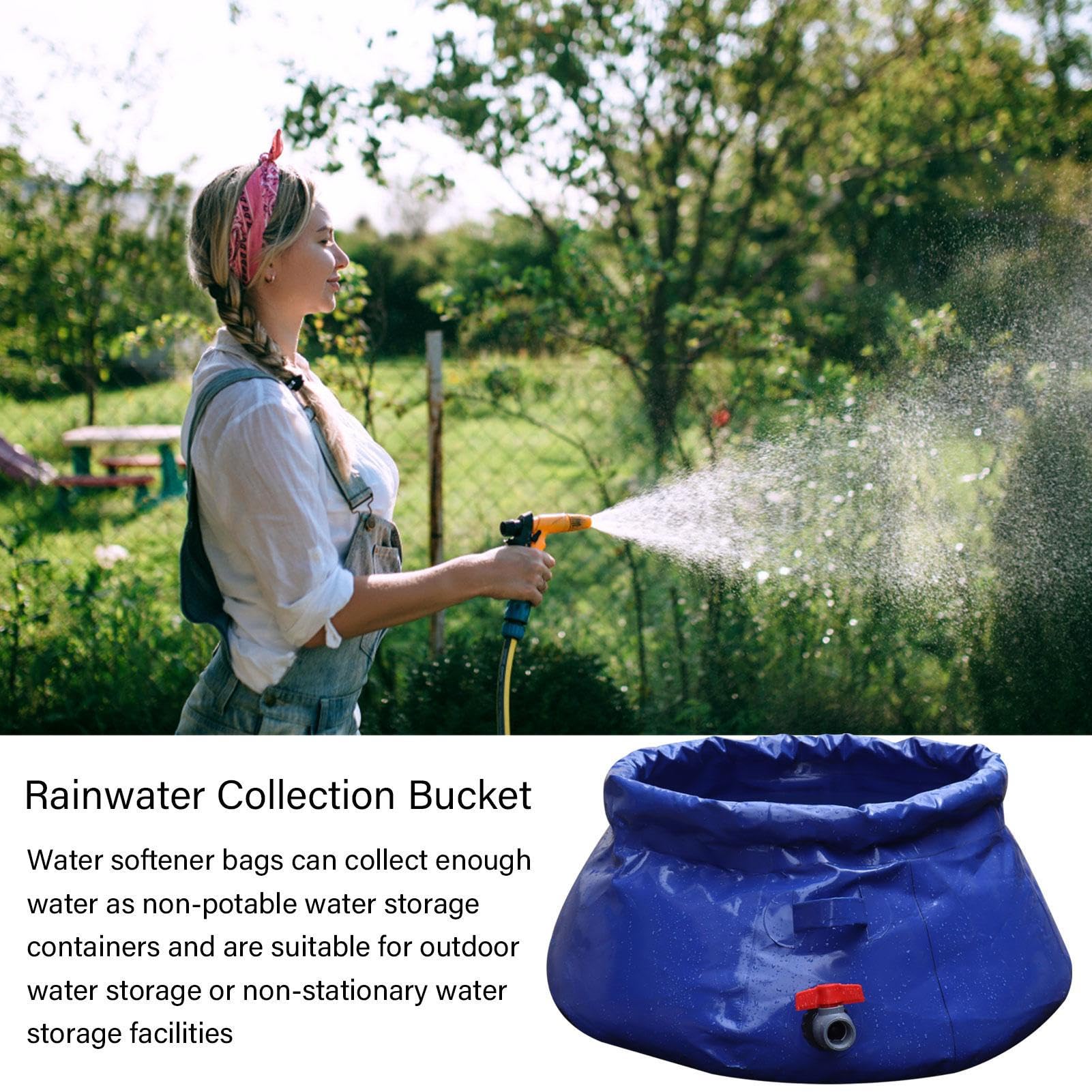 Almacenamiento Agua, Tanques Agua Lluvia Plegables: Tanques recolección Agua Lluvia con Grifo, Almacenamiento Agua Reutilizable para riego agrícola