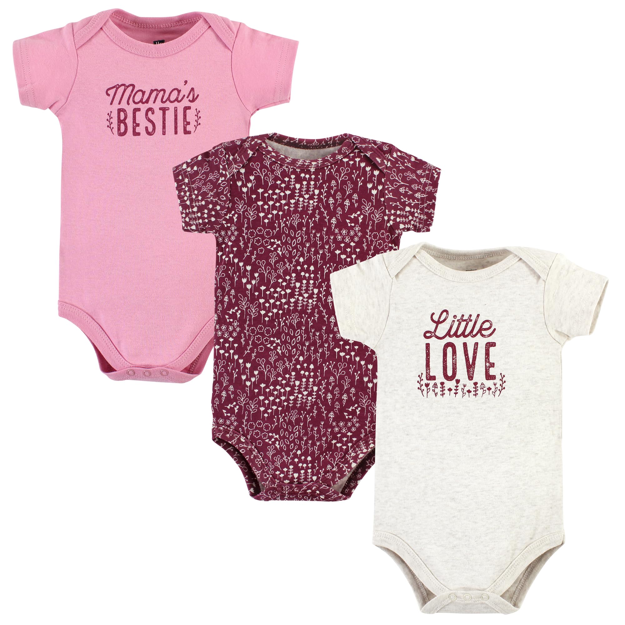 Hudson Baby - Body de algodón para bebé, Pequeñas flores de amor, Recién Nacido