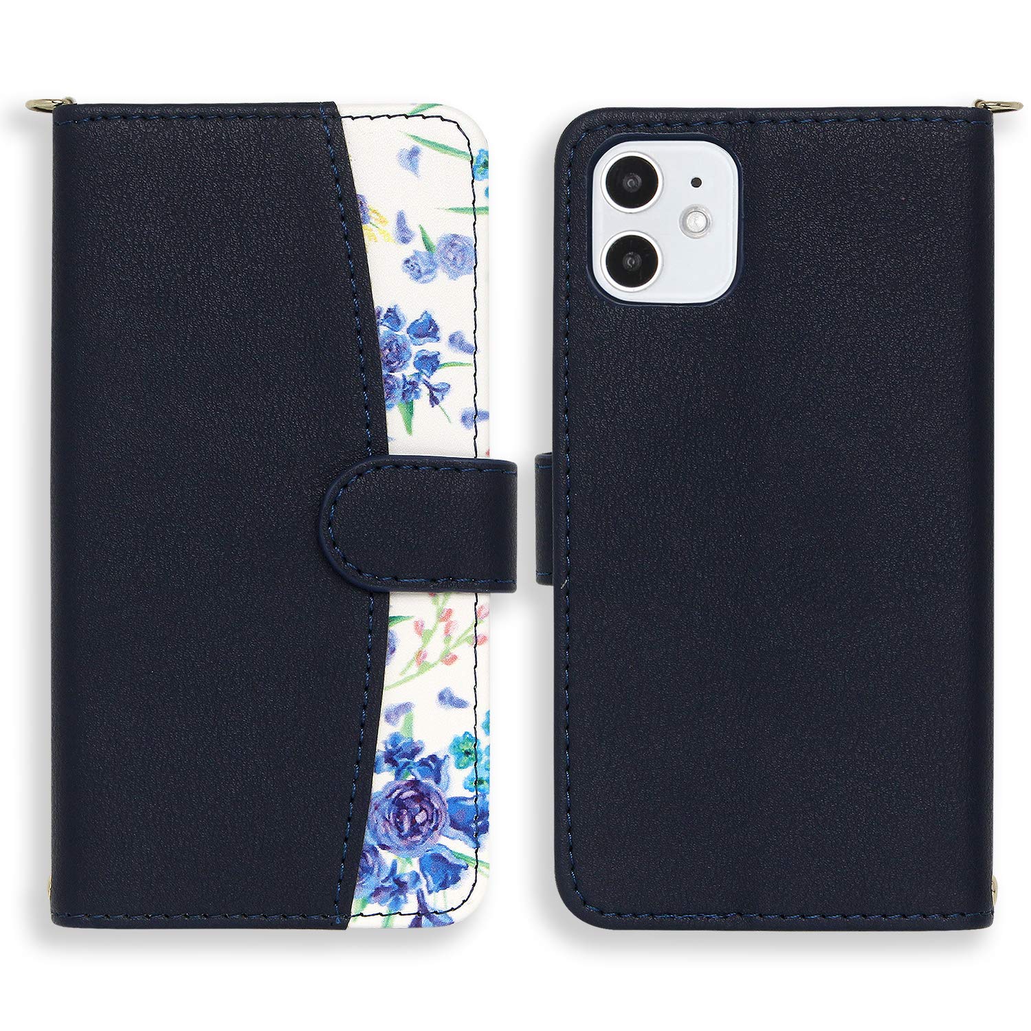 Amazon.co.jp: [MINTY] iPhone12 mini ケース 手帳型 ストラップ付き 