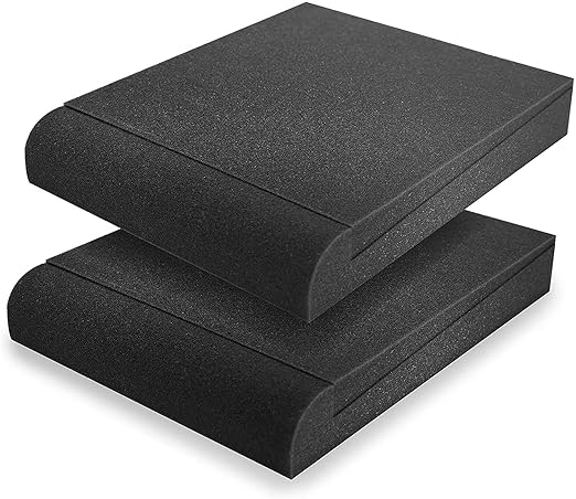 2 Pack Acoustic Isolation Pads, Studio Monitor Speaker Isolation Foam Pads, Pair of Two High Density Studio Monitor Isolation Pads Pair For 5 Inch Monitors