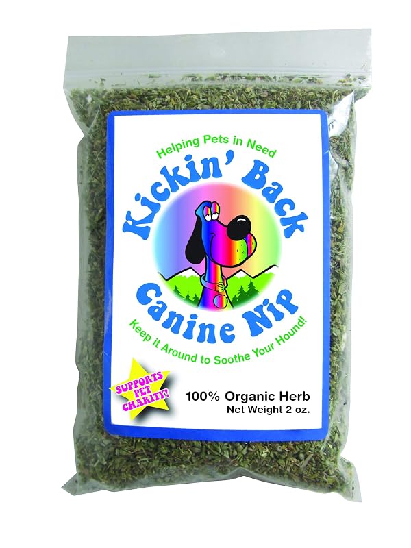 Catnip orgânico moído para cães Kickin' Back Canine – pacote de 56 g