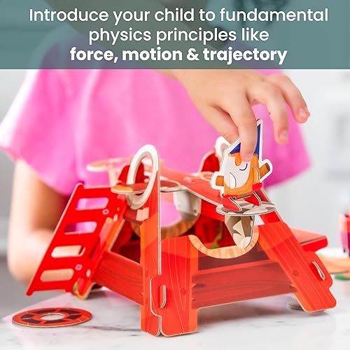 Miniatura 3 de Playper - Catapulta de gnomo para niños, kit de bricolaje para aprendizaje STEM, juego de Reino Curioso (sin plástico, a partir de 3 años)