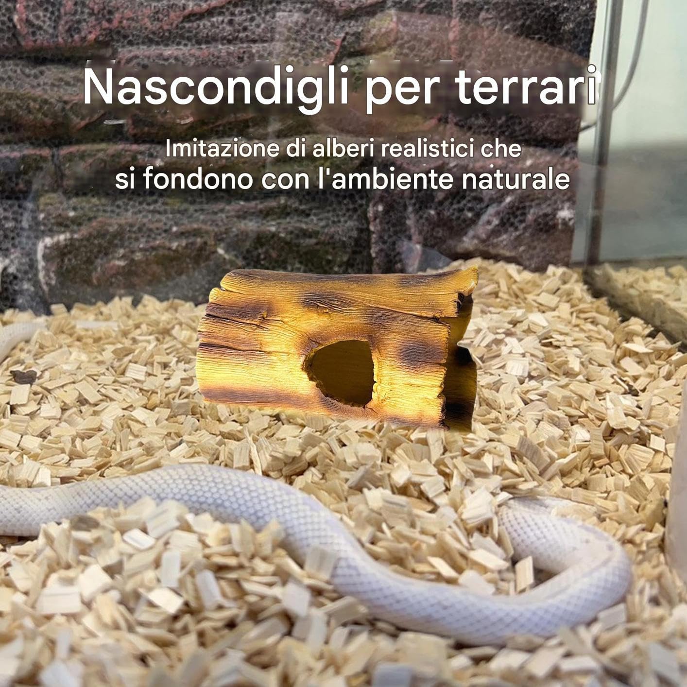 Generico Grotta Rettili Area Basking Paesaggistica Decorazioni Acquario | Tane Rettili In Resina Stile Corteccia Per Testuggini Draghi Barbuti Gechi Camaleonti
