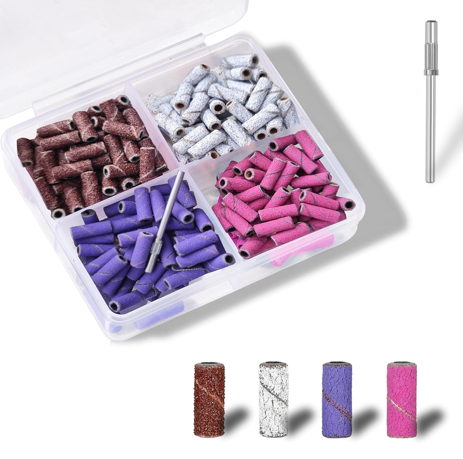 200Pcs Mini Nail Drill Bits Small Sanding Bands for Nail Drill with 3 mm Mandrel Bit, 80 120 180 240 Fine Grit Nail File for Acrylic Nails Gel Manicures and Pedicure (200pcs) 200Pcs Mini Nail Drill Bits Small Sanding Bands for Nail Drill with 3 mm Mandrel Bit, 80 120 180 240 Fine Grit Nail File for Acrylic Nails Gel Manicures and Pedicure (200pcs)