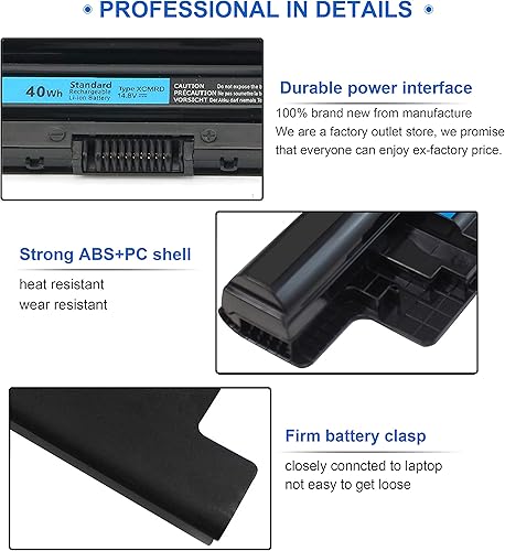 Miniatura 3 de Batería XCMRD de 40 Wh de 14.8 V para Dell Inspiron 15 3000 Series 3542 3537 3521 3543 3531 3541 3878 15R 5521 5537 14 3421 3441 3443 343 3443 3443