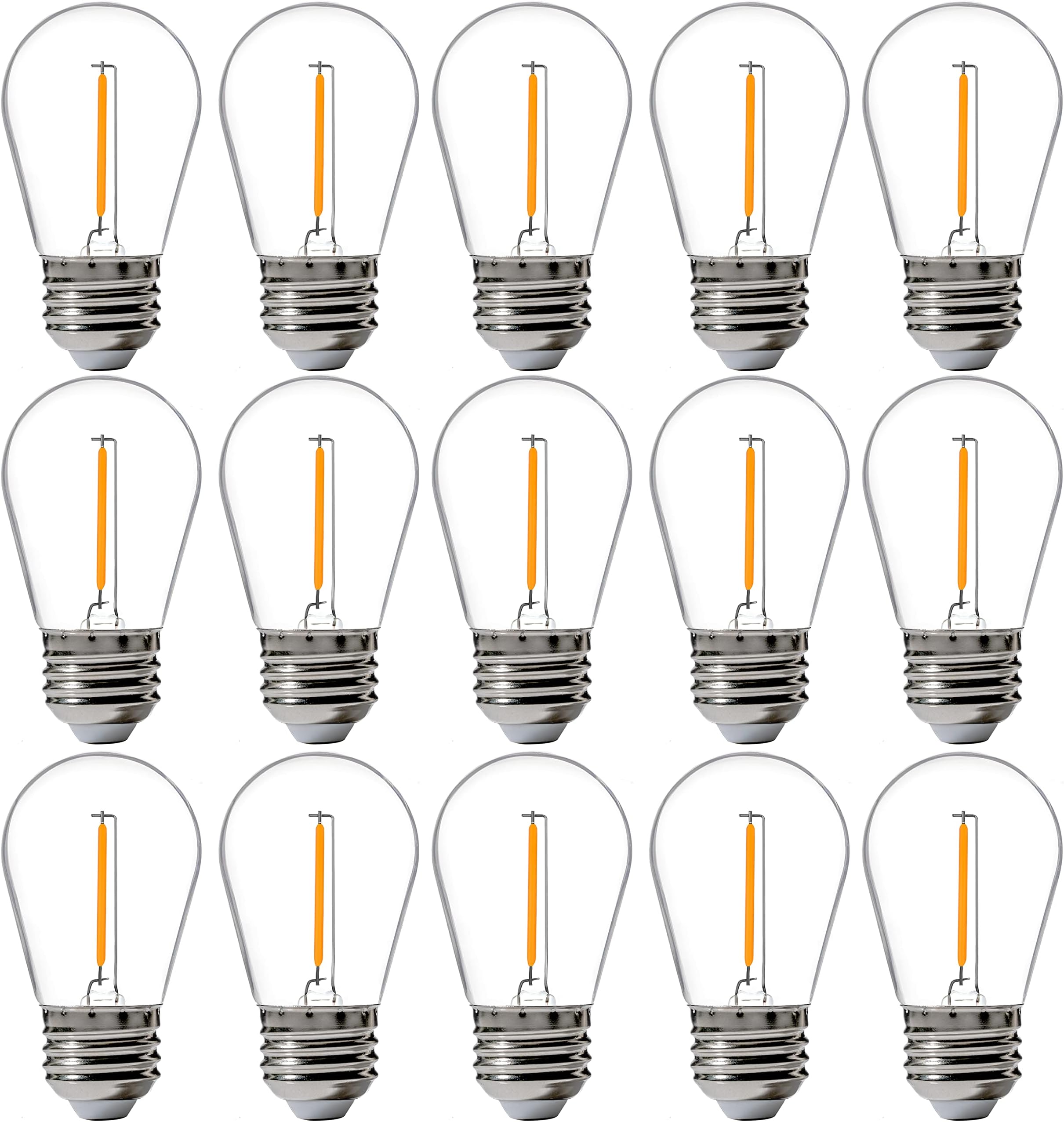 Waterproof Shatterproof S14 LED Bulb,String Light Bulbs 1W Equal to 10W ...