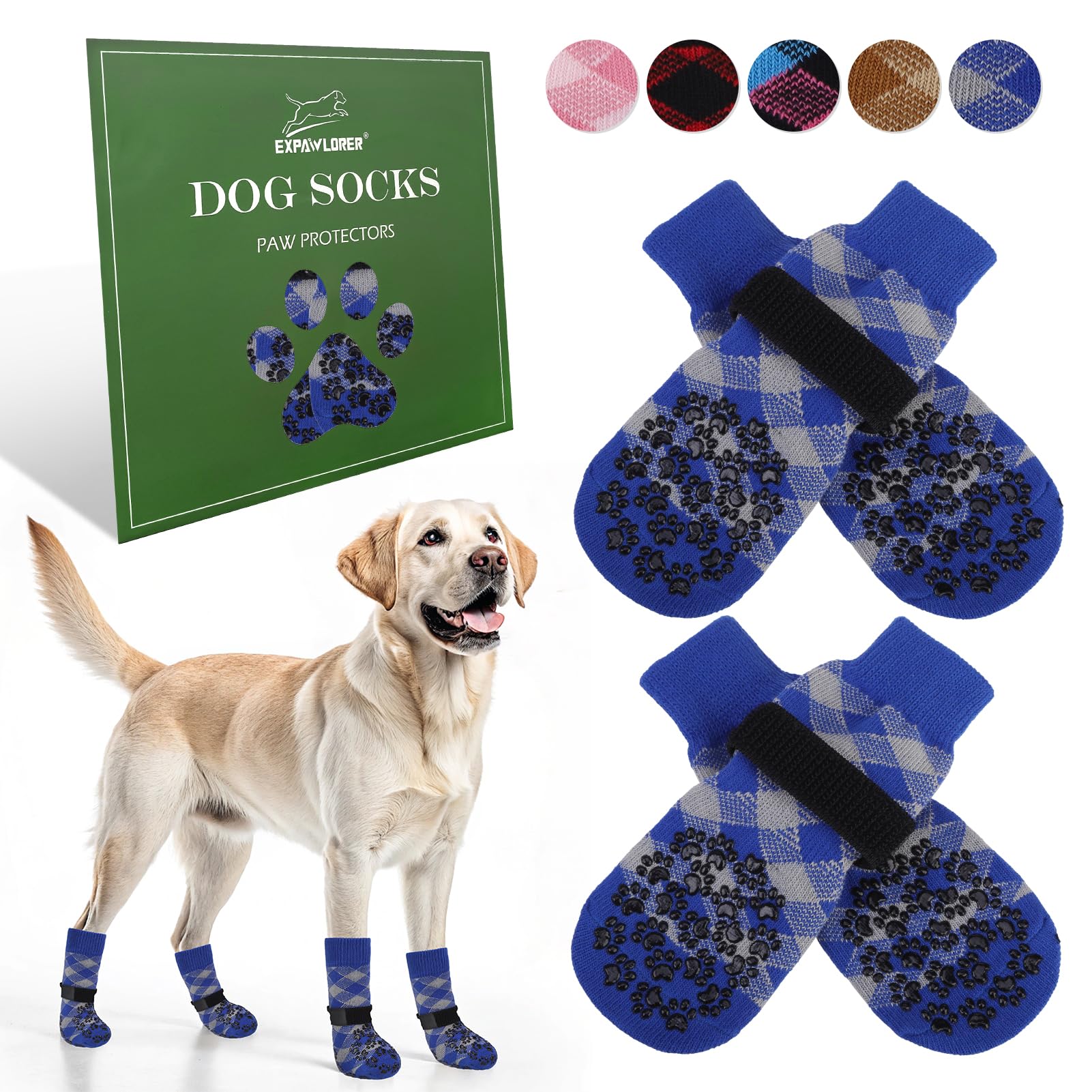 EXPAWLORER Hundesocken - Rutschfester Pfotenschutz Für Alle Jahreszeiten