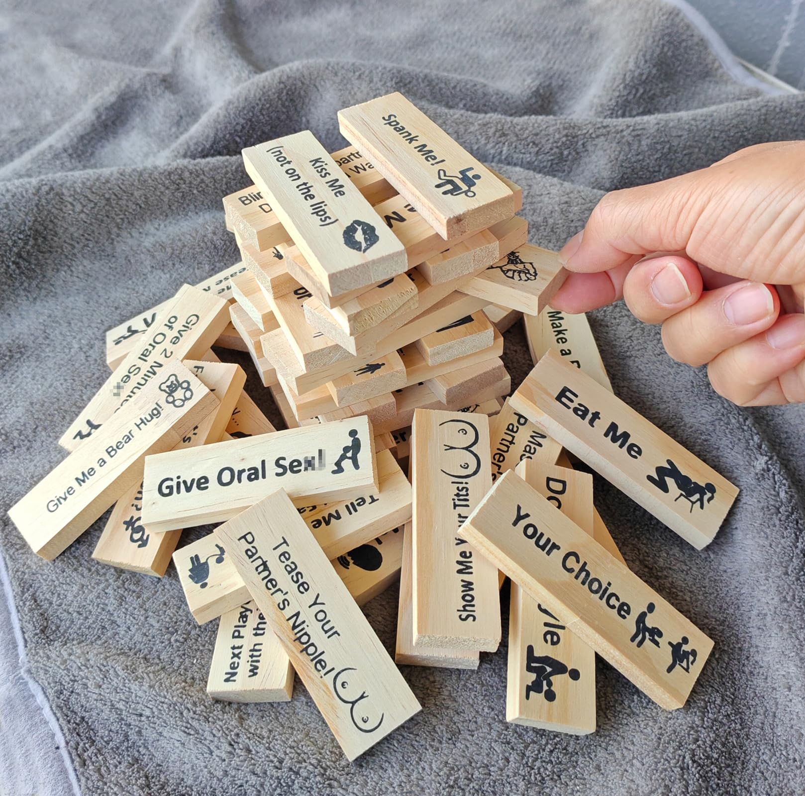 Couples Blocks Tower Game for Adults Board Tumbling Stacking Funny Bedroom Wife Husband Sports