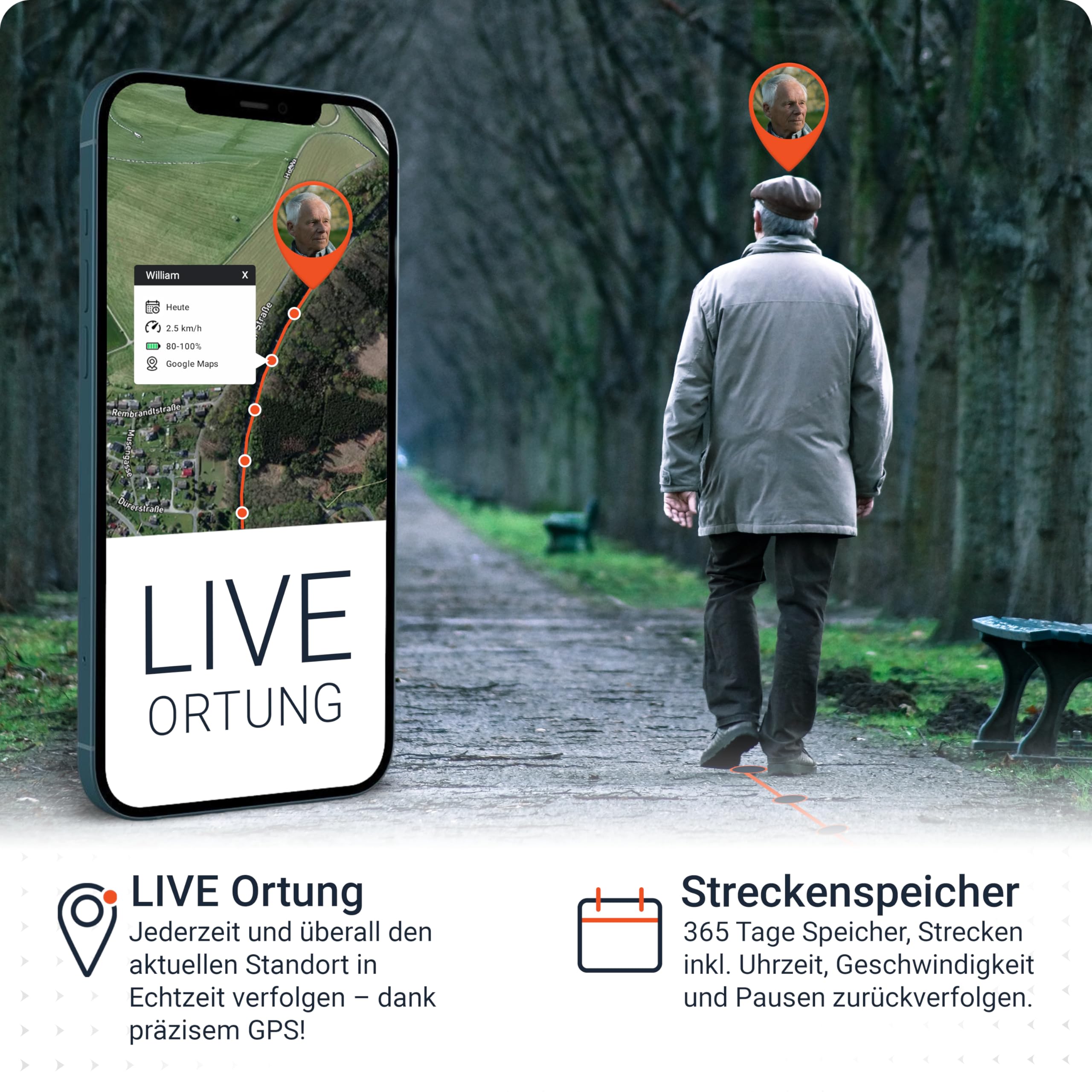 PAJ GPS Allround Finder 4G GPS Tracker ongeveer 20 dagen batterijduur (tot 40 dagen in Standby-Modus) live locatievolgsysteem voor Auto mensen