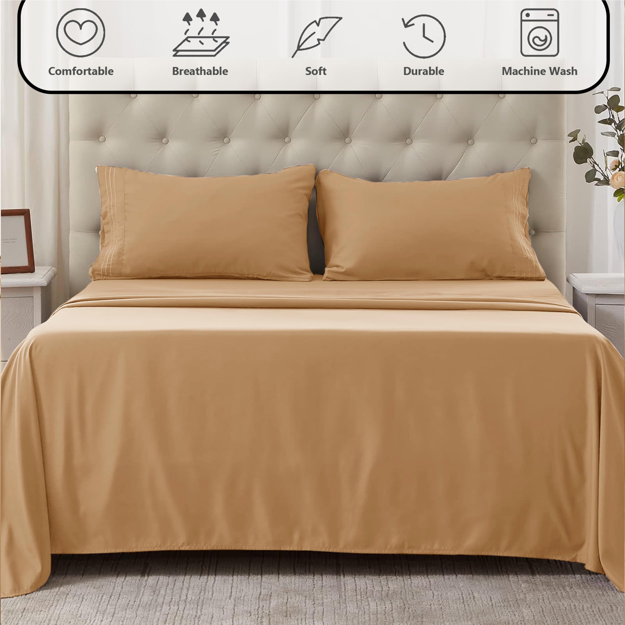 BEDDING BEGS-100% Egyptian Cotton, 450 TC, 1 PC Flat Sheet, Cool