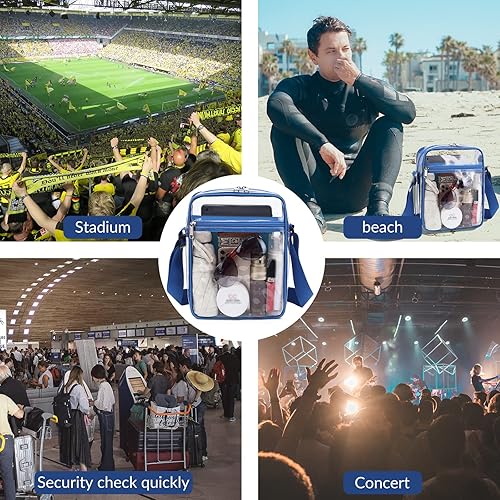 Miniatura 6 de Clear Messenger Bag for Work & Business Travel for Men & Women, Stadium Approved