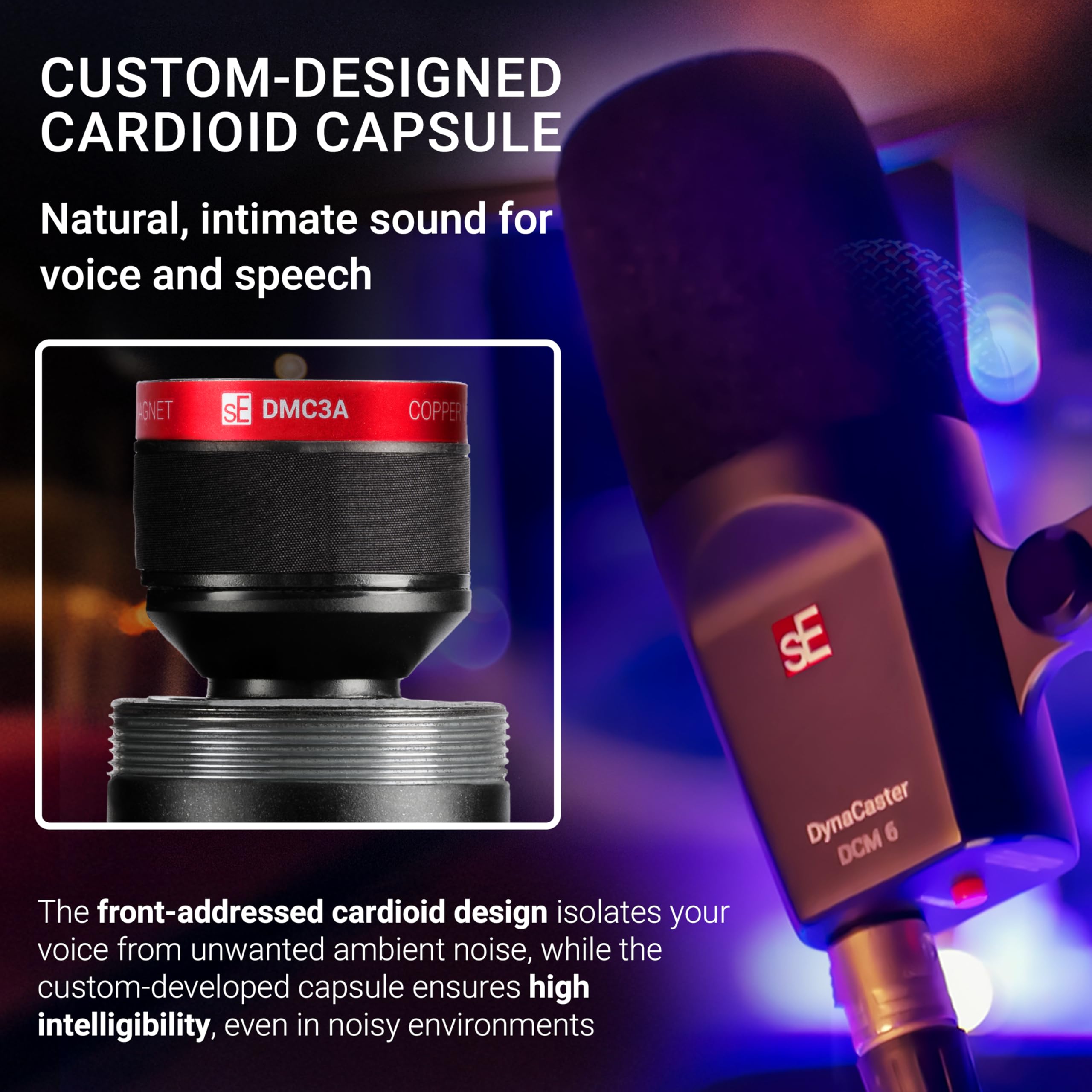 Amazon.com: SE ELECTRONICS DynaCaster DCM6 XLR Dynamic Microphone