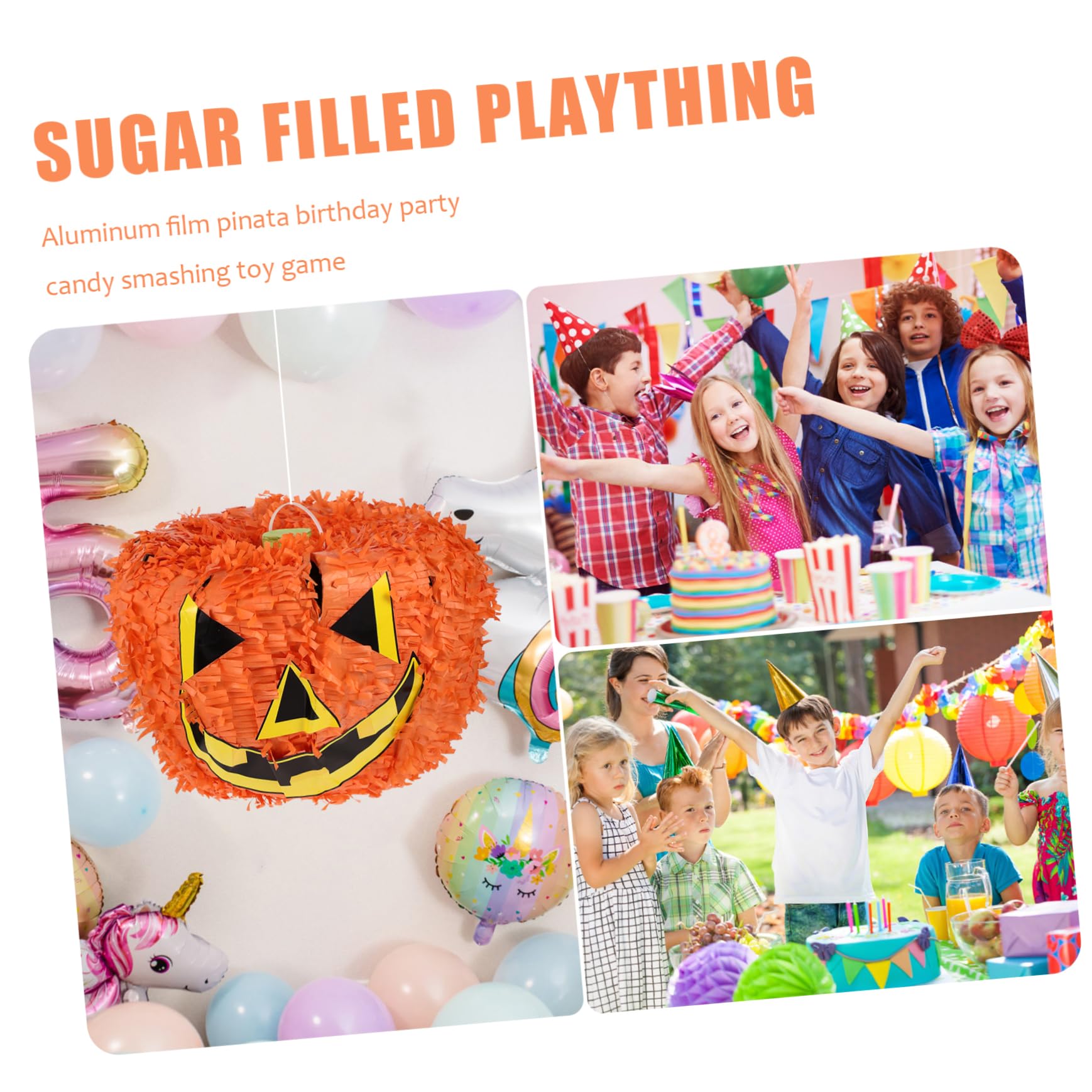 Kürbis Piñata Umweltfreundlich für Kindergeburtstag und Halloween aus Papier Kreatives Halloween Spielzeug mit Süßigkeiten zu Füllen Traditionelles Design