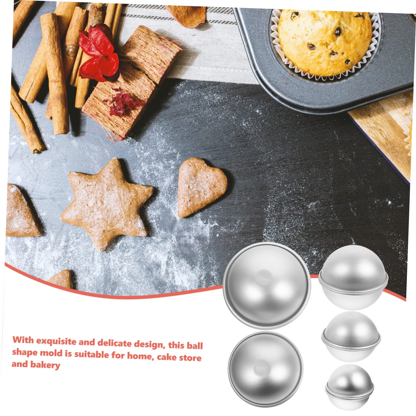 OSALADI 3 Ensembles Moules À Gâteau De Moules Pour Diy Outils De Boulangerie Pratiques Pour Gâteaux Et Artisanat À Domicile 5 Paires*3