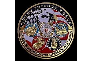 United States Army Navy Marine Corps: Freedom Eagle Challenge Coin