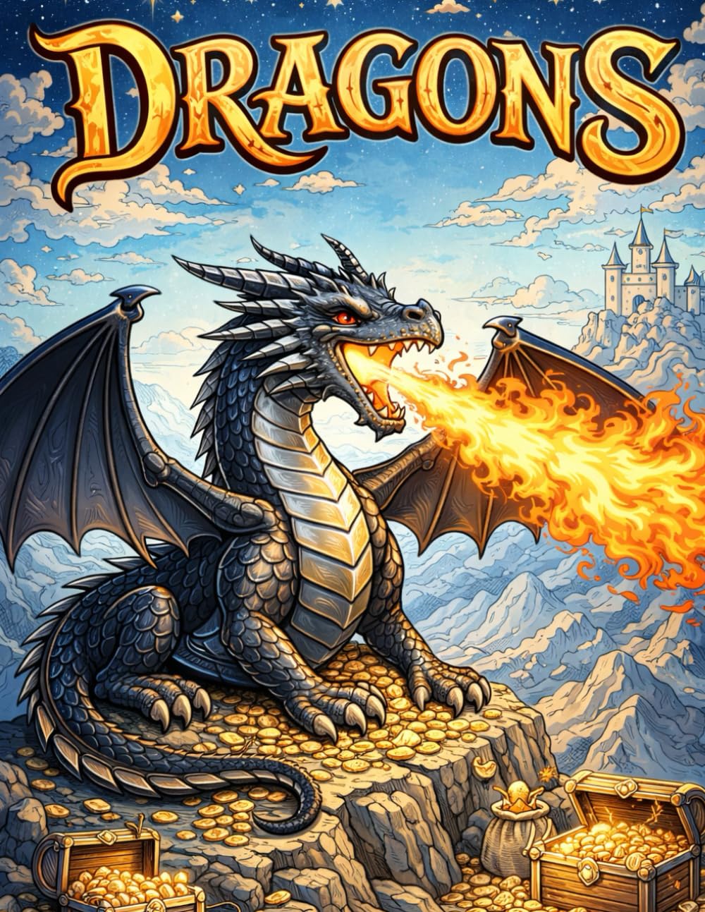 Dragon Coloring Book: Ages 10-15