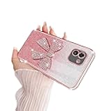 TSAYGFK for Samsung A03 Phone Case Luxury Cute Bling 3D Bow Soft TPU with Lanyard Shockproof Protective Cove for Girls Women, Coral Pink