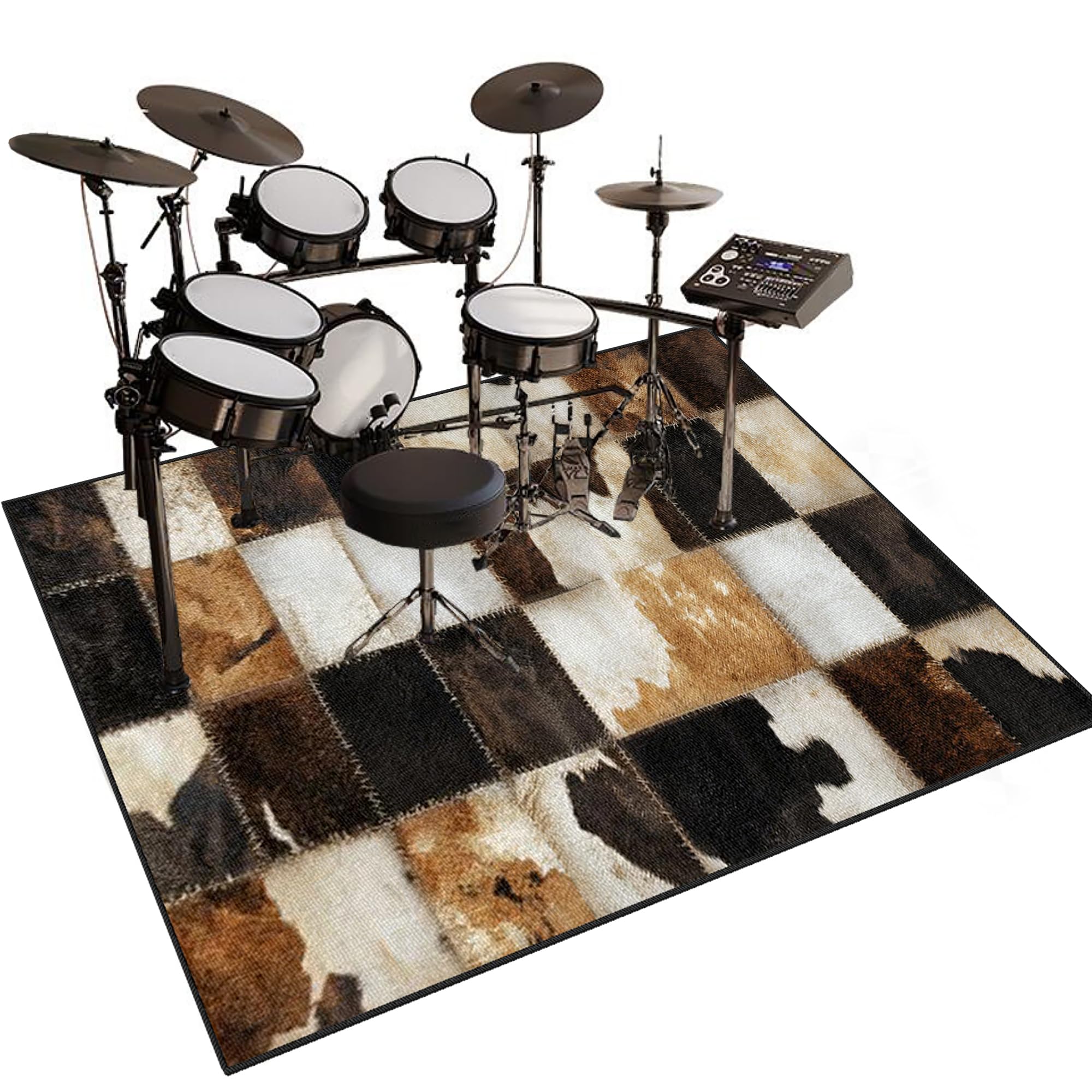 Elektroniczna mata perkusyjna dźwiękoszczelna mata bębnowa mata ochronna do akcesoriów perkusyjnych mata akustyczna mata podłogowa do instrumentów muzycznych 230 x 180 cm