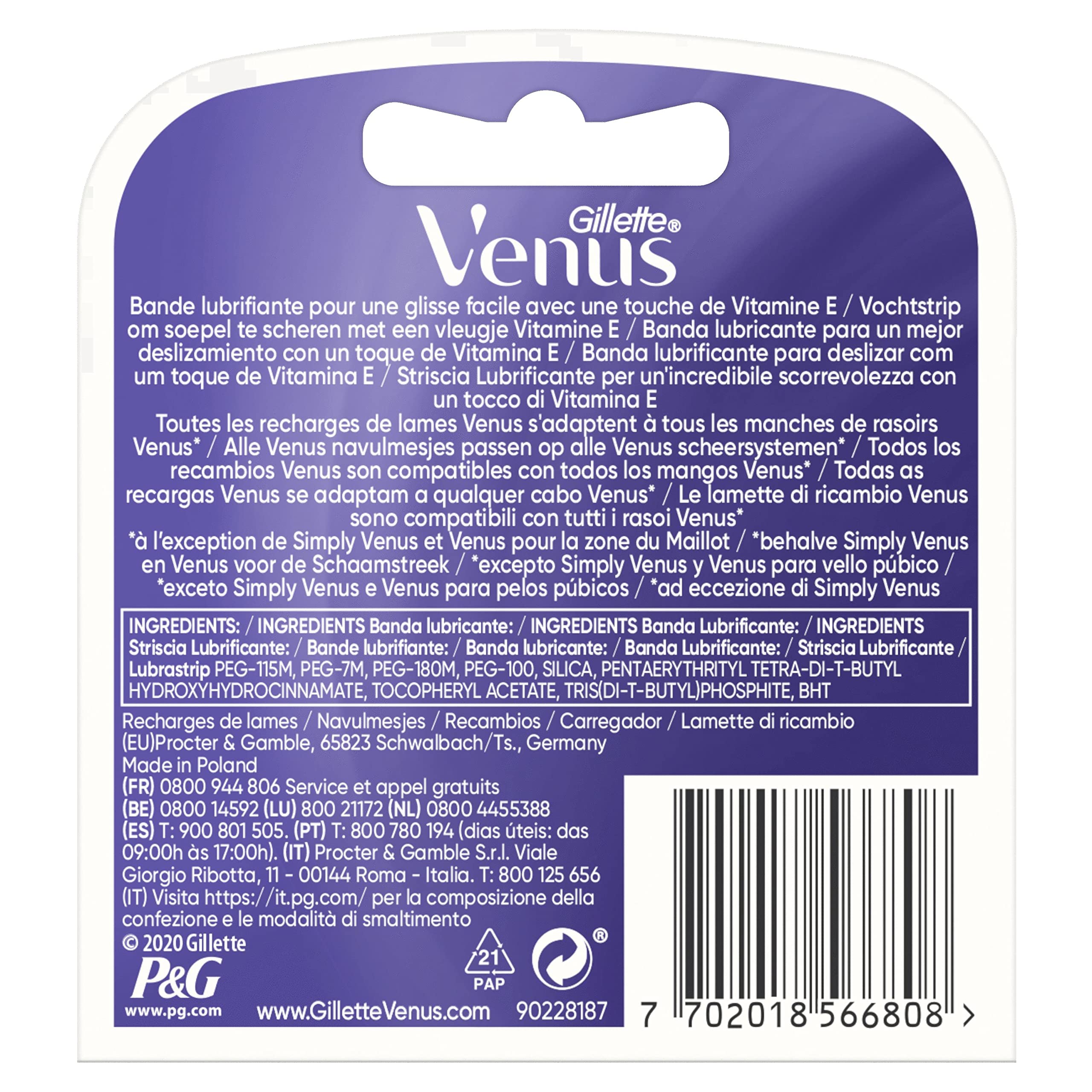 Gillette - 3 żyletki Venus Deluxe Smooth Swirl - 1 sztuka