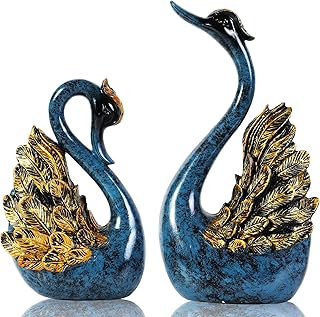 26 Vintage Ceramic Swan Decor Ideas For Elegant Interiors 11 2pcs Swan Statues Couple's Home Decorations for Living Room Decor and Ac...