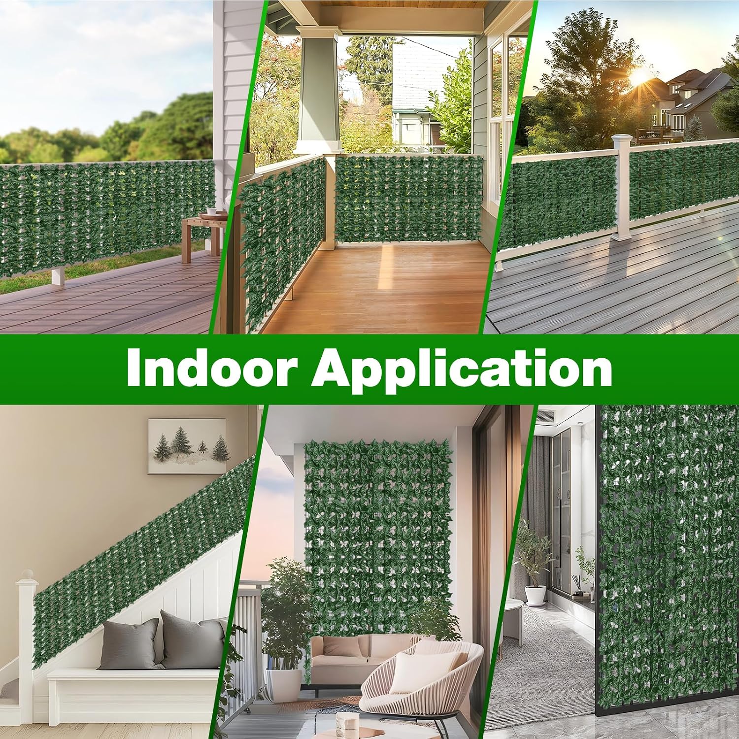 Artificial Ivy Privacy Fence Wall Screen, 40X120 in UV-Anti Faux Greenery Backdrop Ivy Vine Leaf Hedges Fence Panels for Patio, Balcony, Garden, Backyard Indoor Outdoor Green Wall Decor