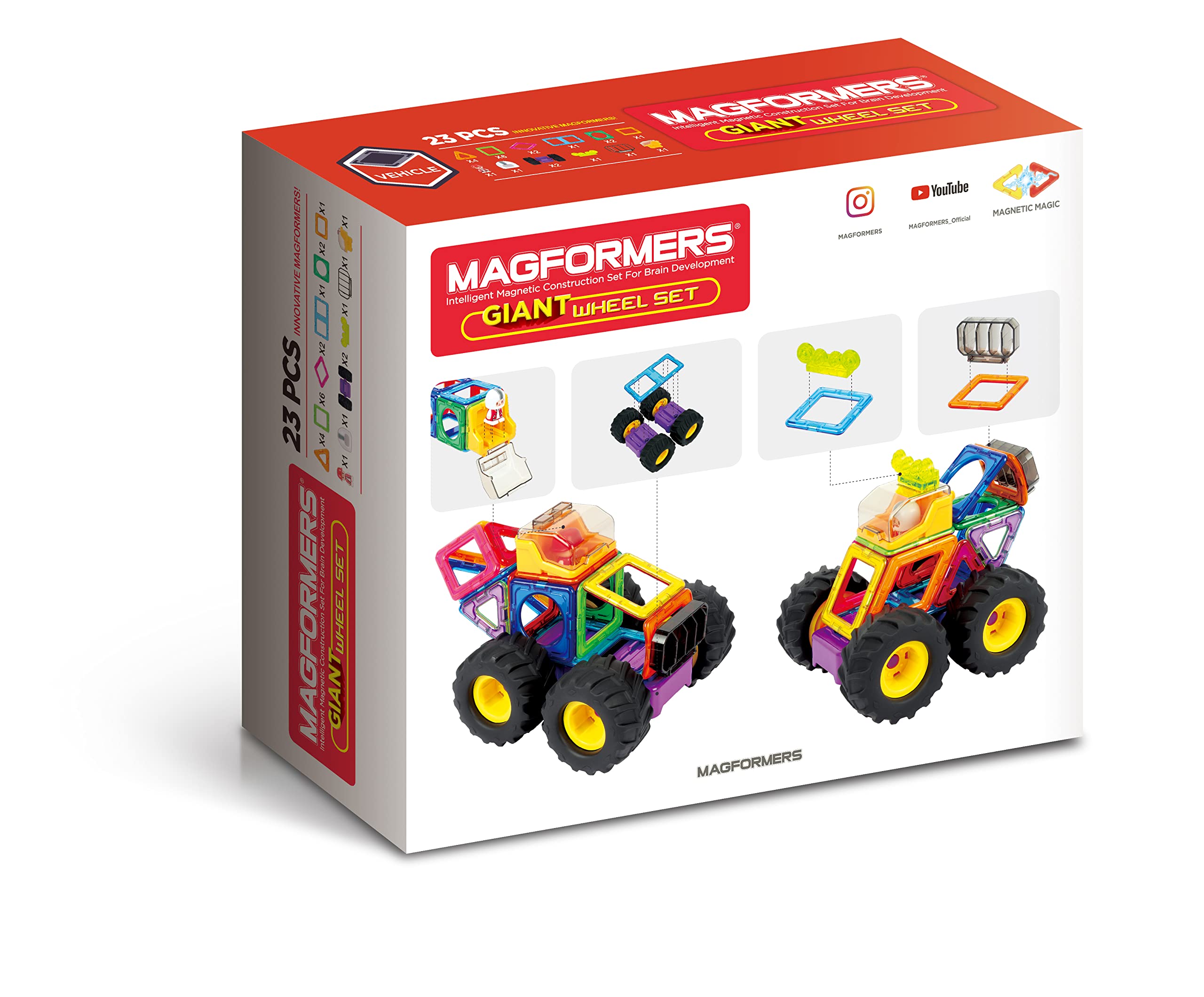 Magformers Giant Wheel Magnetyczne klocki konstrukcyjne STEM zabawka