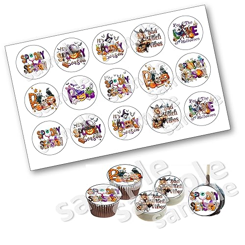 Spooky Halloween edible images for oreo cookies chocolate covered, cupcake