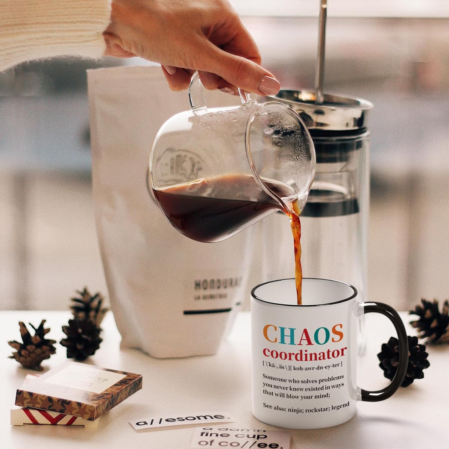 Cabtnca Chaos Coordinator Gifts, Funny Coffee Mug, Thank You Christmas Gifts for Women Men, Coworkers Boss Teacher, Nurse Friend Manager Employee 11 Oz Chaos Coordinator Mug, Microwave Safe - Image 4